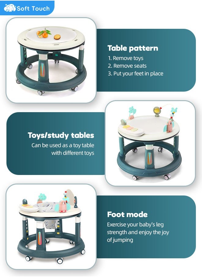 Soft Touch Baby Walker with Wheels Baby Round Walker With 5 Adjustable Height Musical Toy 360 Degree Swivel Seat Detachable Toys Infant Walker for Boys and Girls  - Image 5