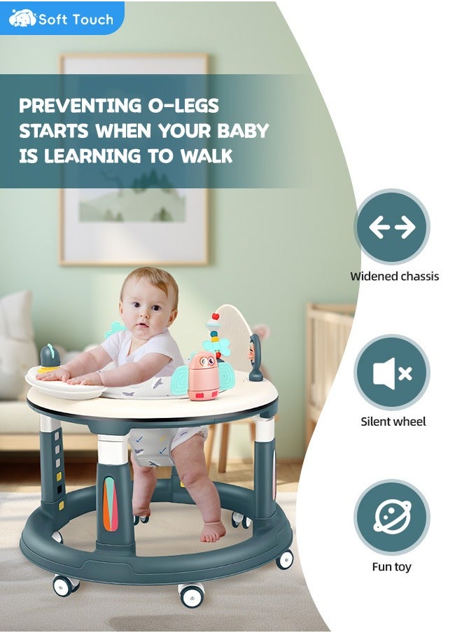 Soft Touch Baby Walker with Wheels Baby Round Walker With 5 Adjustable Height Musical Toy 360 Degree Swivel Seat Detachable Toys Infant Walker for Boys and Girls  - Image 4