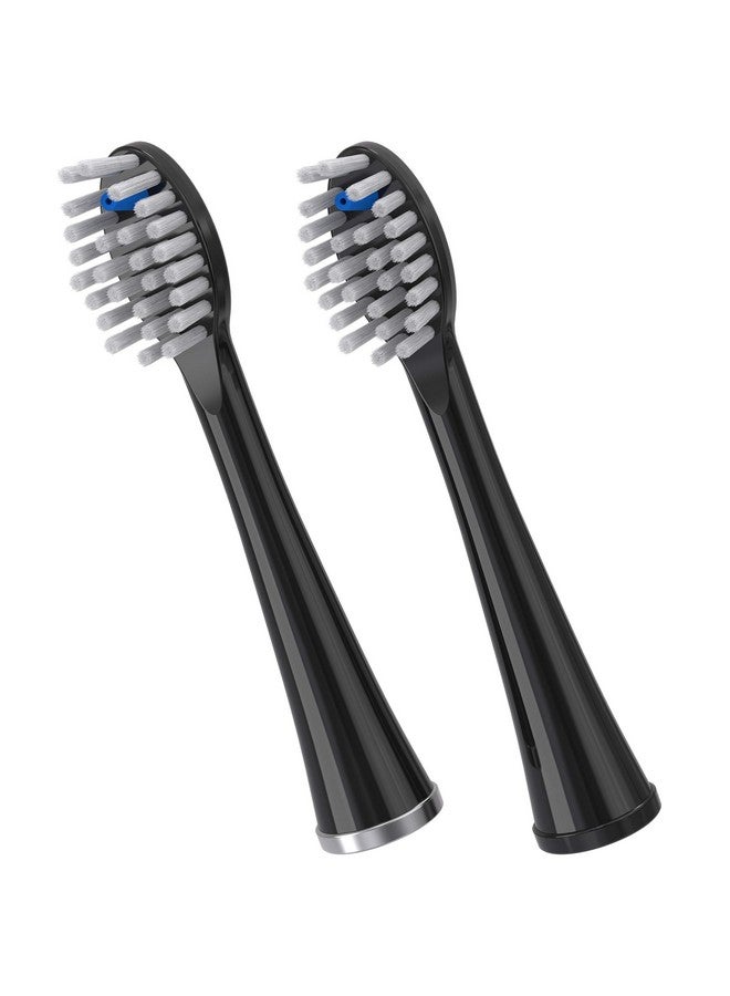 واتربيك رؤوس فرشاة بديلة كاملة الحجم من Waterpik لفرشاة الأسنان Sonic-Fusion Flossing SFFB-2EB، قطعتان باللون الأسود - Image 1