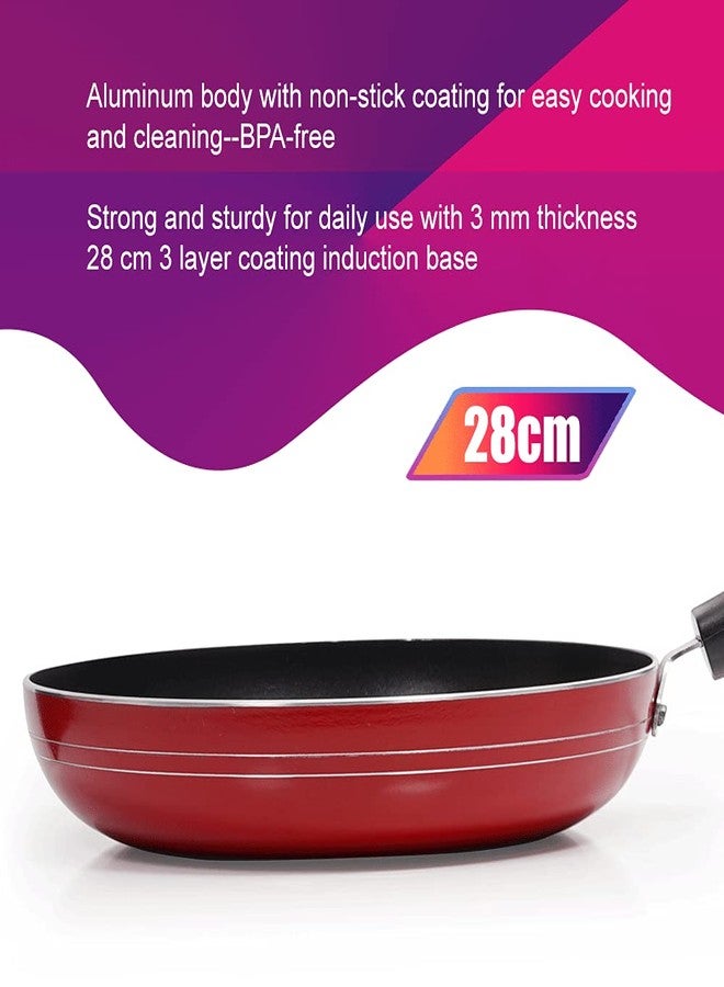 Blueberry's Nonstick Appachatty+Frying Pan 24cm Induction Base,Made in India (Combo) - Image 4