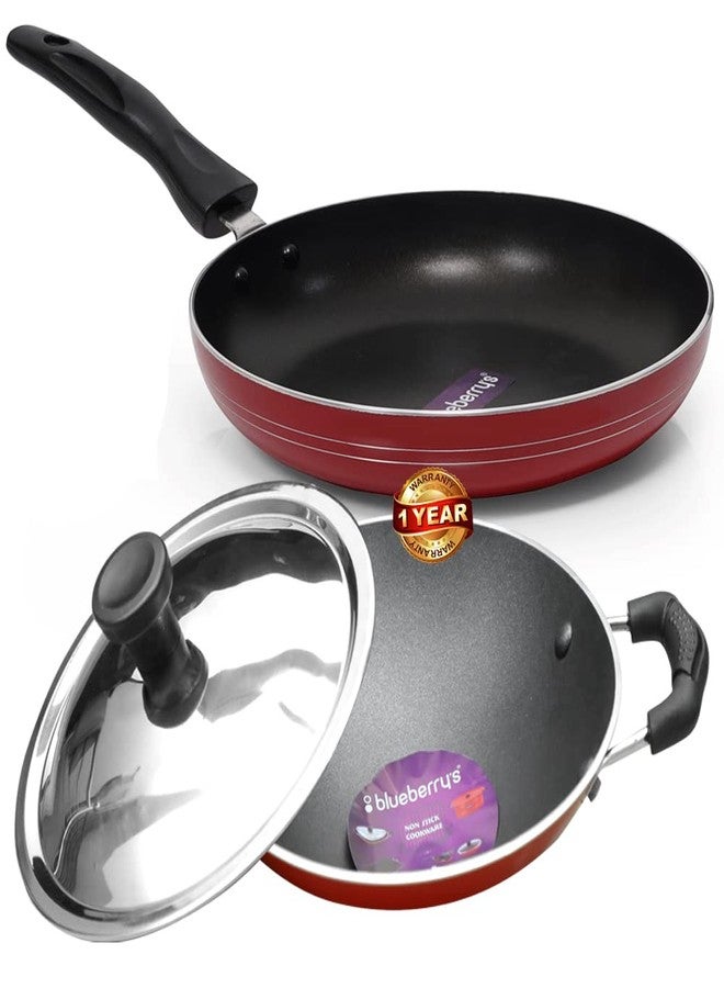 Blueberry's Nonstick Appachatty+Frying Pan 24cm Induction Base,Made in India (Combo) - Image 1