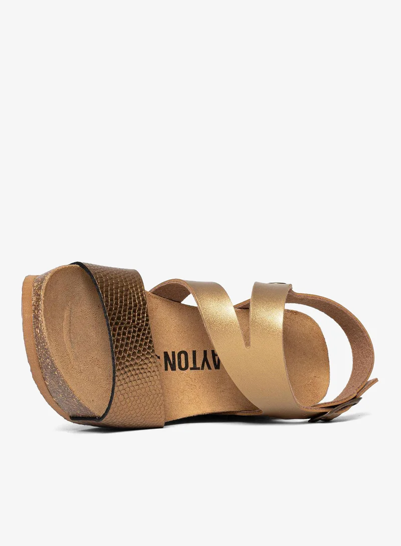 BAYTON Ibiza Strappy Mid Heel Wedges