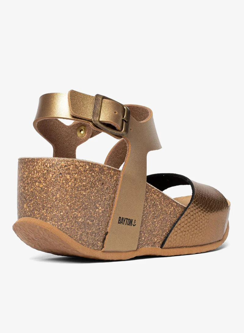 BAYTON Ibiza Strappy Mid Heel Wedges