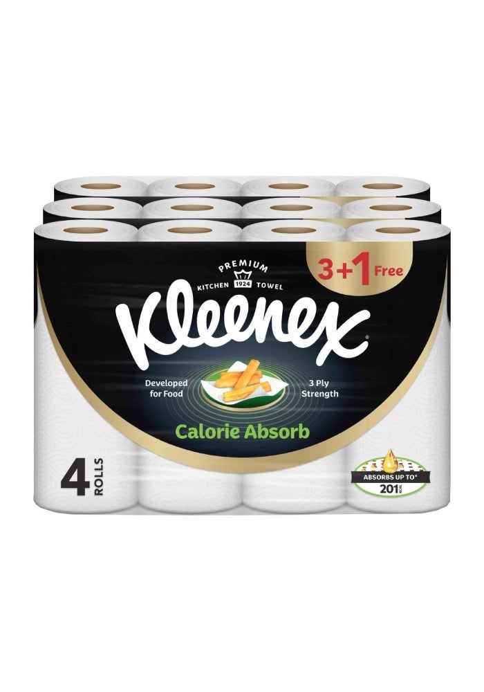 Kleenex Kitchen Towel 4 Rolls - Calorie Absorb