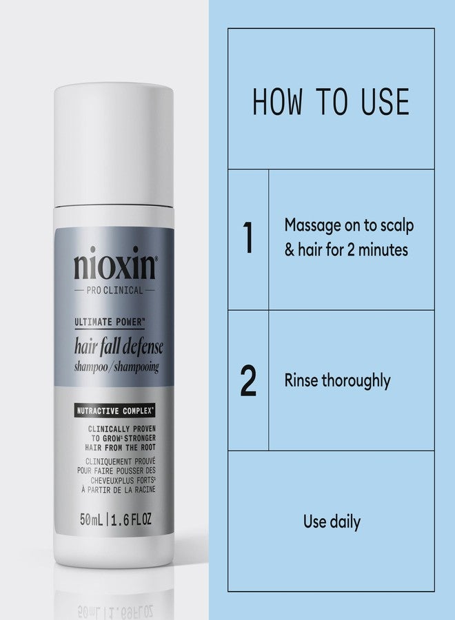 Nioxin Hair Fall Defense Ultimate Power Shampoo | Visibly Less Hair Loss | For Thicker and Stronger Hair | 1.6 Fl Oz | 50mL - Image 4