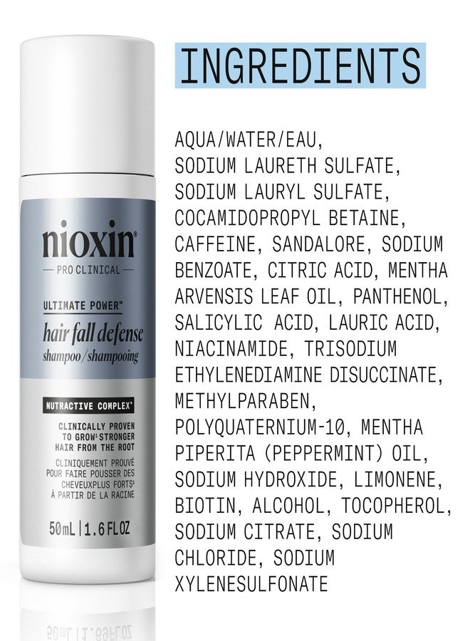 Nioxin Hair Fall Defense Ultimate Power Shampoo | Visibly Less Hair Loss | For Thicker and Stronger Hair | 1.6 Fl Oz | 50mL - Image 5