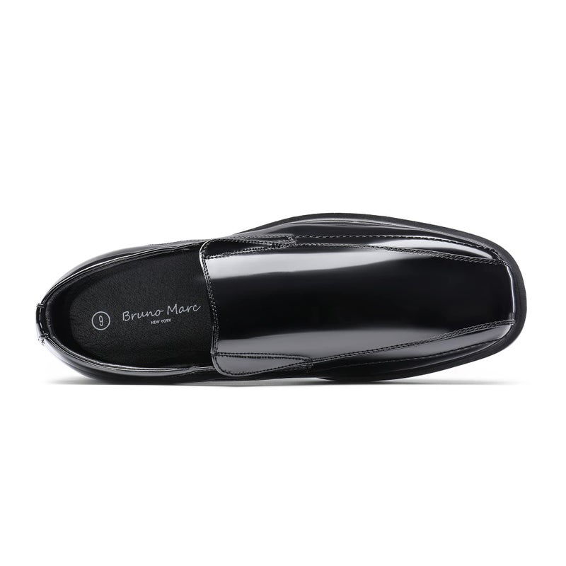 Bruno Marc Men's Square Toe Dress Loafers Shoes,Size 10.5,5-Black Pat,CAMBRIDGE-05 - Image 4