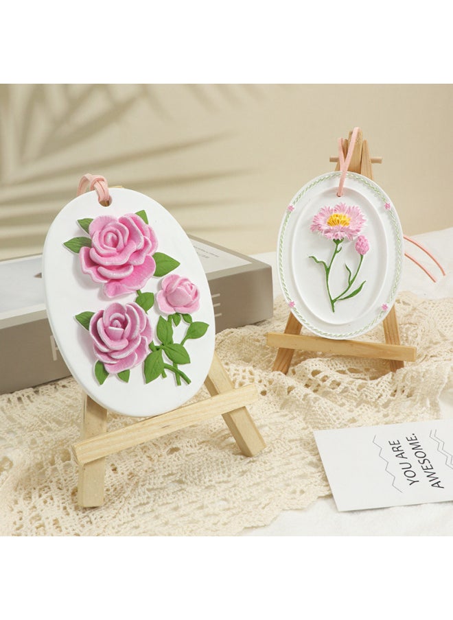 Generic - Flower Hanging Silicone Mold Handmade DIY Lily Rose Tulip Hydrangea Aromatherapy Plaster Hanging Mold-Color:Flower Listing 3 - Image 1