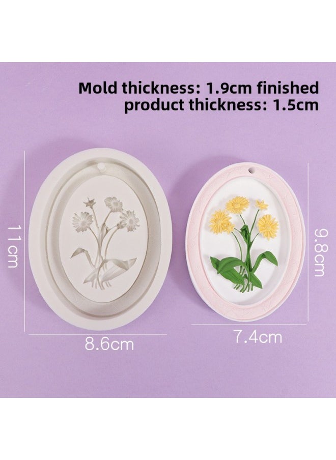 Generic - Flower Hanging Silicone Mold Handmade DIY Lily Rose Tulip Hydrangea Aromatherapy Plaster Hanging Mold-Color:Flower Listing 3 - Image 1