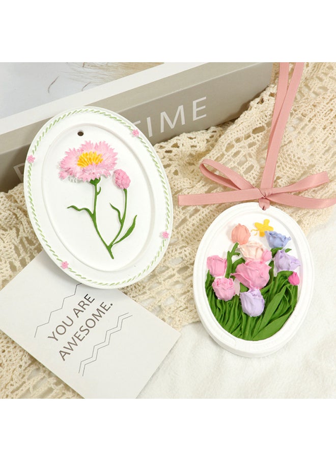 Generic - Flower Hanging Silicone Mold Handmade DIY Lily Rose Tulip Hydrangea Aromatherapy Plaster Hanging Mold-Color:Flower Listing 3 - Image 1