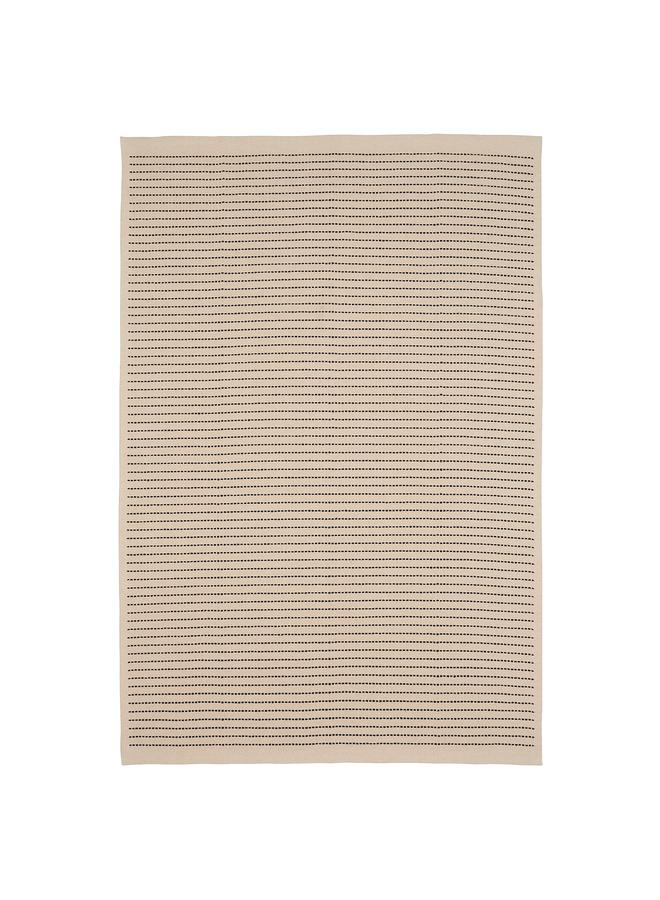 زبون سجادة، منسوجة بشكل مسطح، طبيعية/سوداء، 120×180 سم - Image 1