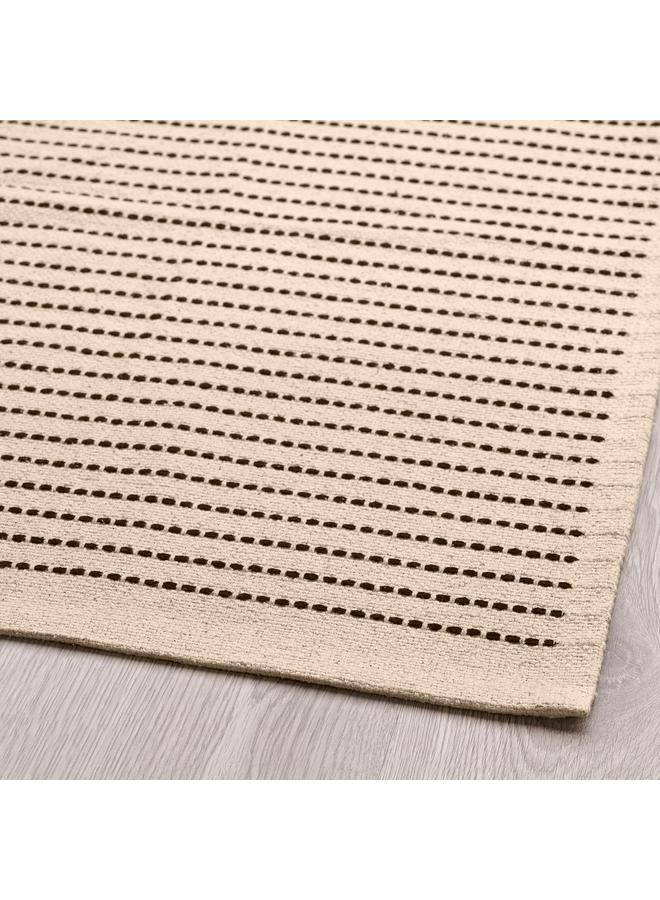 زبون سجادة، منسوجة بشكل مسطح، طبيعية/سوداء، 120×180 سم - Image 2