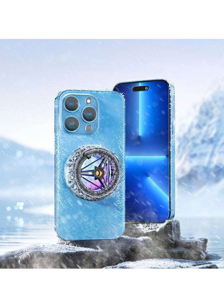 Xkimos Mobile phone iPad cooler Magnetic suction and magnetic back clip dual-purpose semiconductor heat sink, noiseless mobile phone cooling fan with temperature display, suitable for games/iPad/iPhone/Android smart phones  - Image 4