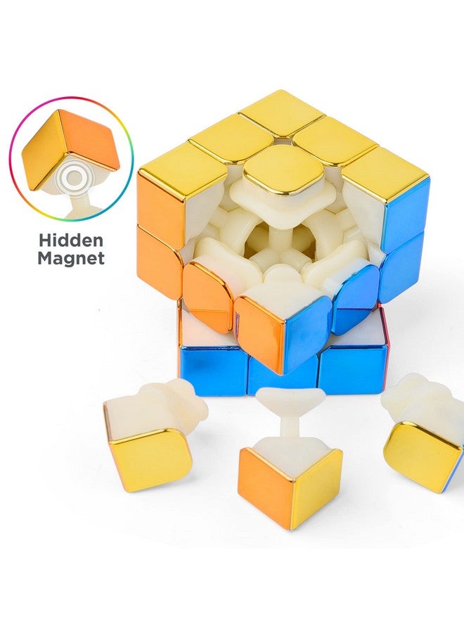 دي- فانتيكس مكعب السرعة المغناطيسي العاكس D-FantiX 3x3x3، مكعب سحري أصلي بدون ملصقات للأولاد من Cyclone، مكعب ثلاثي الأبعاد لتحفيز العقل، مكعب لامع مخصص، هدية للأطفال والكبار (56 مم) - Image 4