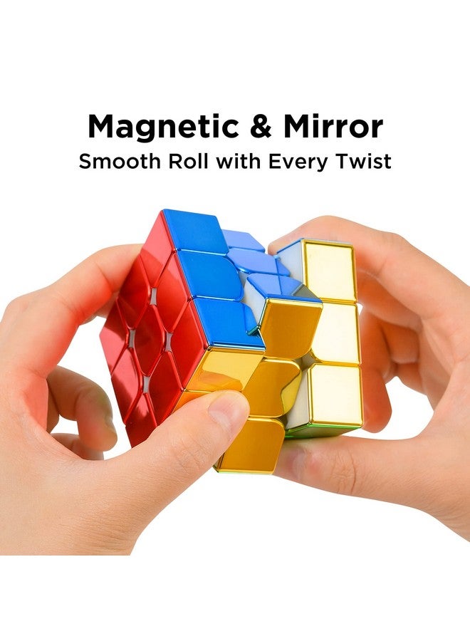 دي- فانتيكس مكعب السرعة المغناطيسي العاكس D-FantiX 3x3x3، مكعب سحري أصلي بدون ملصقات للأولاد من Cyclone، مكعب ثلاثي الأبعاد لتحفيز العقل، مكعب لامع مخصص، هدية للأطفال والكبار (56 مم) - Image 2