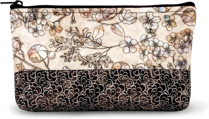 Dritz Medium Sewing Basket with Zippered Case, Neutral Floral - Image 3