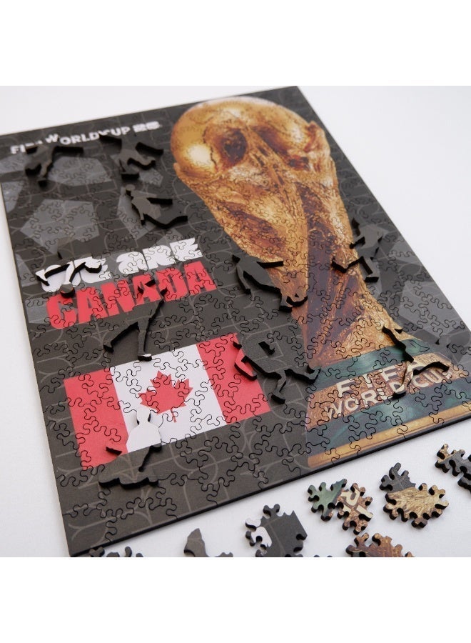 FIFA World Cup 26 Trophy Canada Official Licensed Wooden Puzzle – 200 Pieces | 14+ Premium Collectible Gift & Home Decor - Image 2
