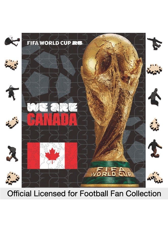 FIFA World Cup 26 Trophy Canada Official Licensed Wooden Puzzle – 200 Pieces | 14+ Premium Collectible Gift & Home Decor - Image 1