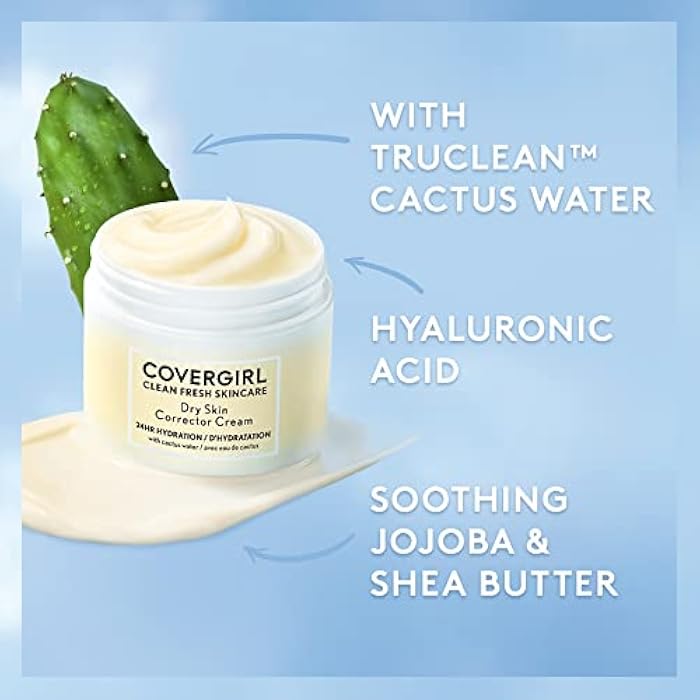 COVERGIRL Clean Fresh Skincare Dry Skin Corrector Cream 2.0 Oz - Image 5