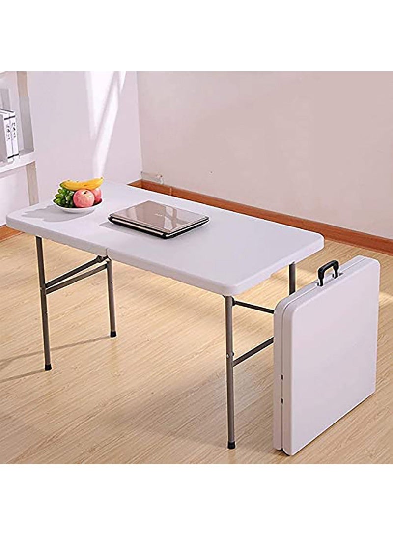 AGD Portable Plastic Garden Beach Folding Table White - Image 5