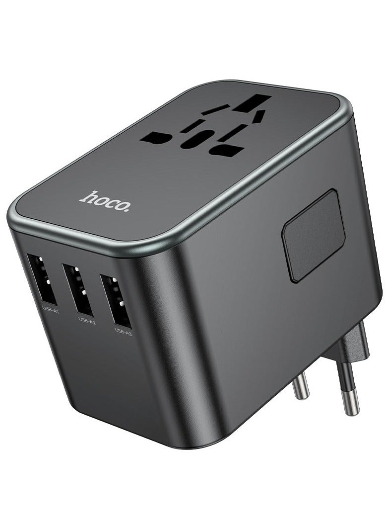 Hoco AC19 PD35W Universal Conversion Charger with Multi-Country Plug Design for Seamless Global Travel and Intelligent Balance Power Distribution - Image 1