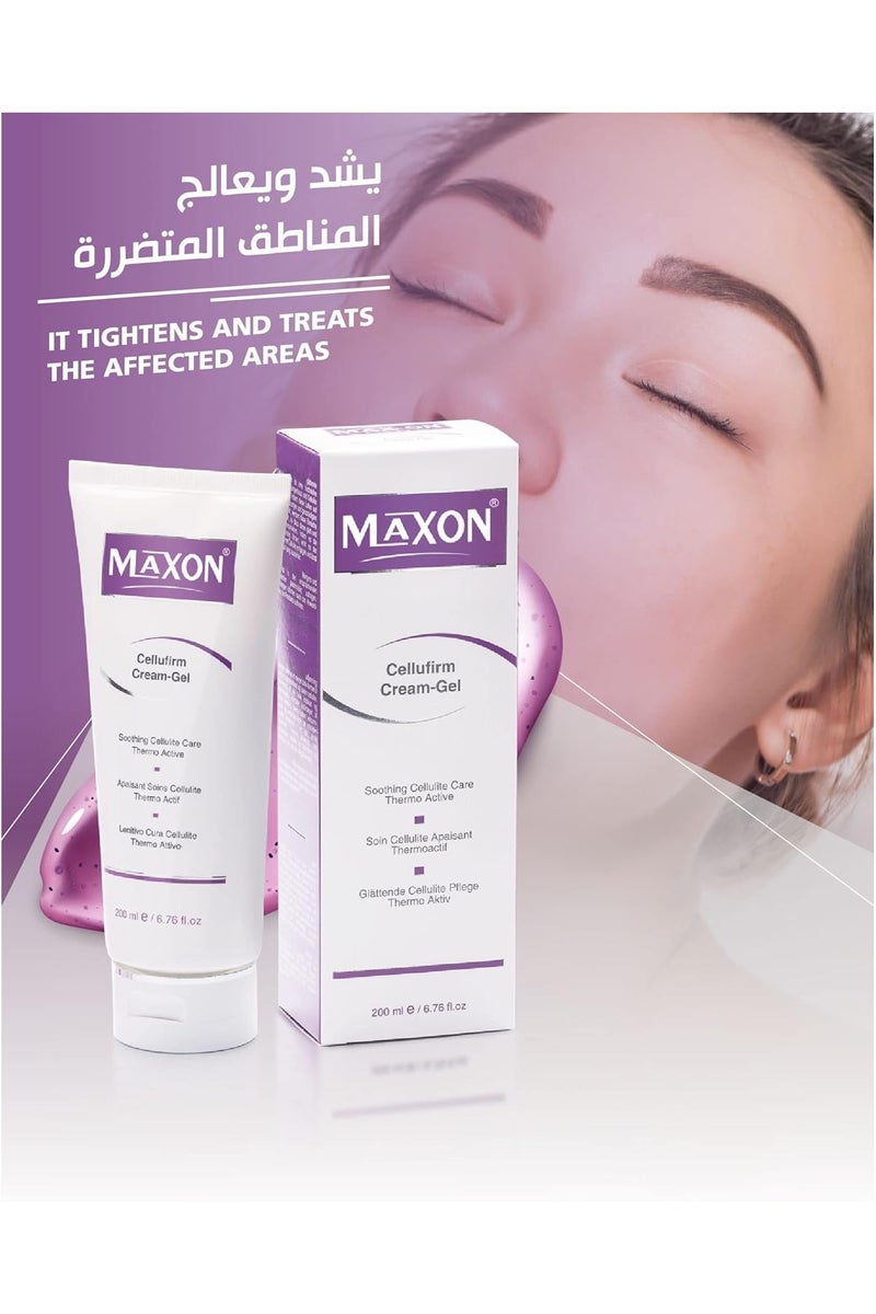 MAX-ON Cellufirm Cream-Gel â Anti-Cellulite & Firming Gel with Thermo Active Formula | Smooths Skin & Reduces Cellulite Appearance â 200ml - Image 3