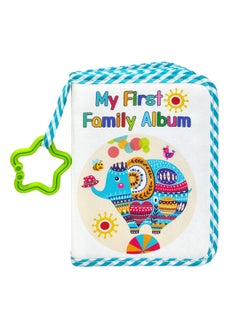 Generic Bestseller Toy-style Baby Cloth Photo Album Baby Photo Book Fabric Picture Book Creative Shower Gift-Color:blue Border Elephant-Specifications:14x18cm  - Image 1