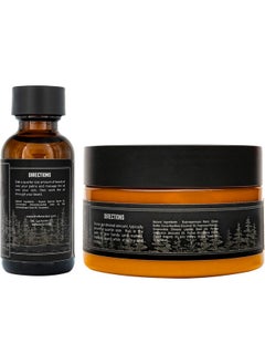 Live Bearded Live Bearded Beard Oil and Butter Grooming Kit - Made in the USA - All-Natural Ingredients with Shea, Argan, Jojoba - Growth Support | Executive Scent - Cedar, Vanilla  - Image 2