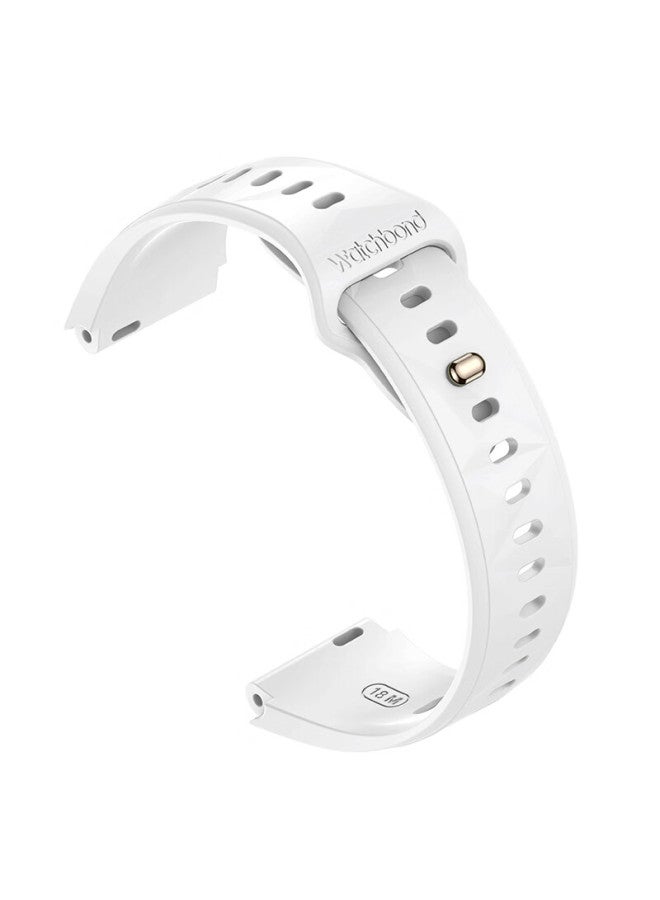 watchbond Watchband For Huawei Watch Gt5pro 42mm Glacier White Fluororubber Band Gt5/gt4 Women's 18mm Universal Premium Wristband - Image 4