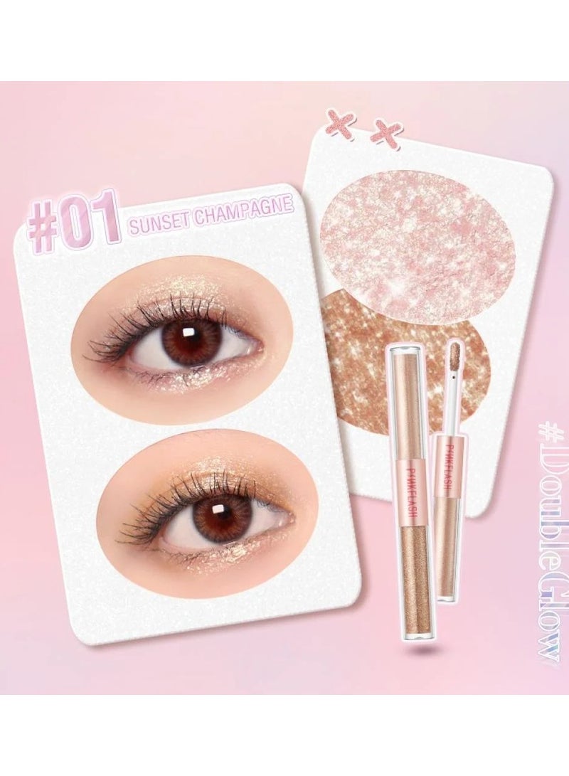 Pink Flash ظلال العيون السائل 2 في 1 متعدد الألوان - Image 2