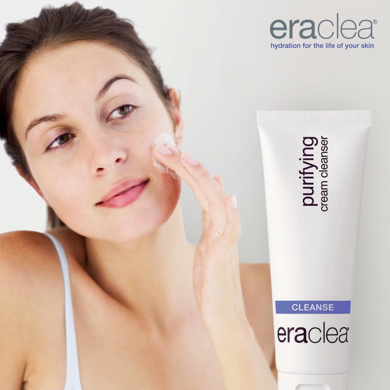 eraclea Purifying Cream Cleanser, Gentle Daily Cleanser with Hyaluronic Acid, Hydrating Face Moisturizer for Dry Skin, Soothing Face Wash Removes Impurities, Oil, and Makeup for Radiant Skin (4 fl oz) - Image 5