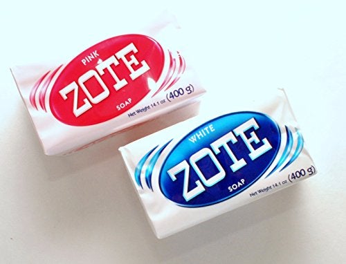Zote Zote Laundry Bar Soap Variety Pack White and Pink 2 Bars