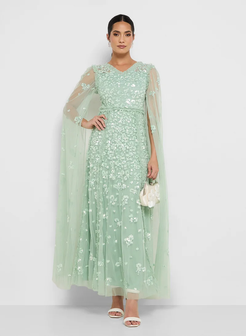 Amelia Rose Embellished Maxi Dress