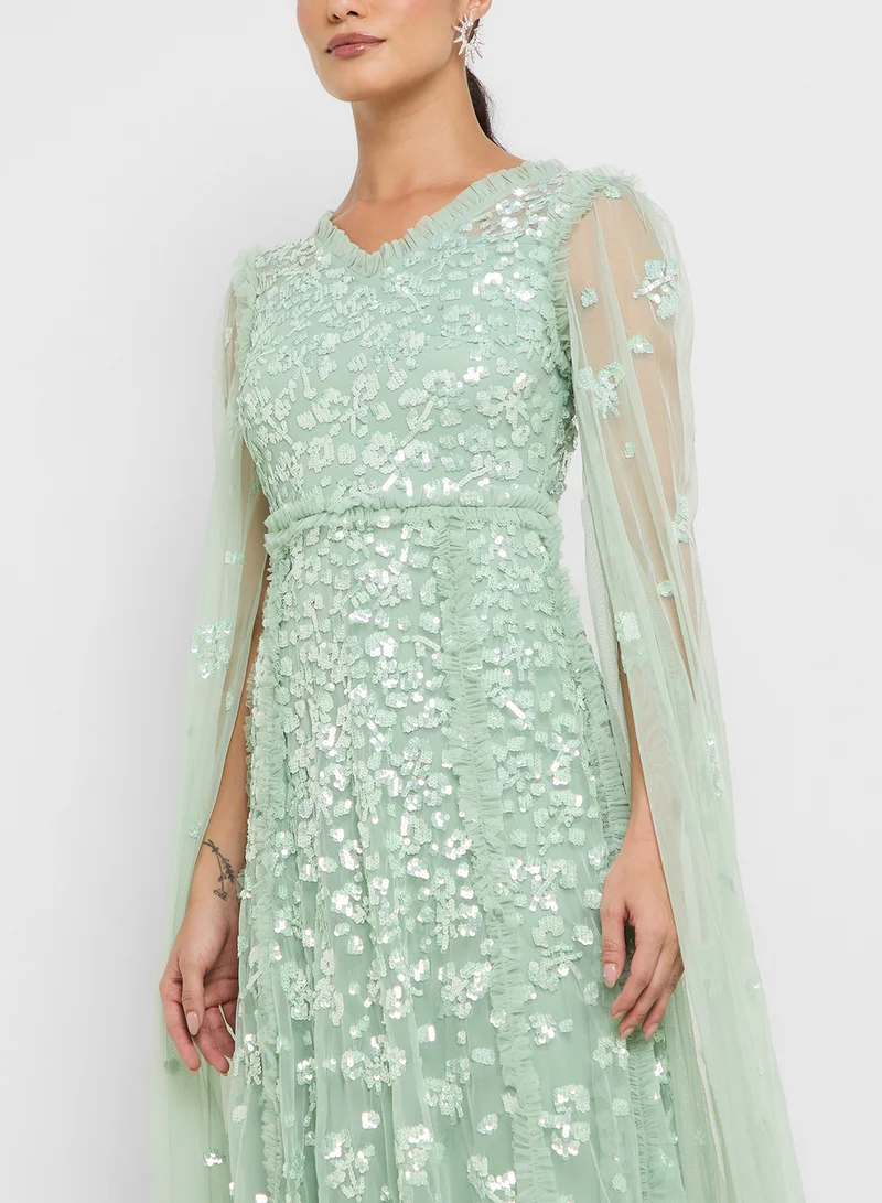 Amelia Rose Embellished Maxi Dress