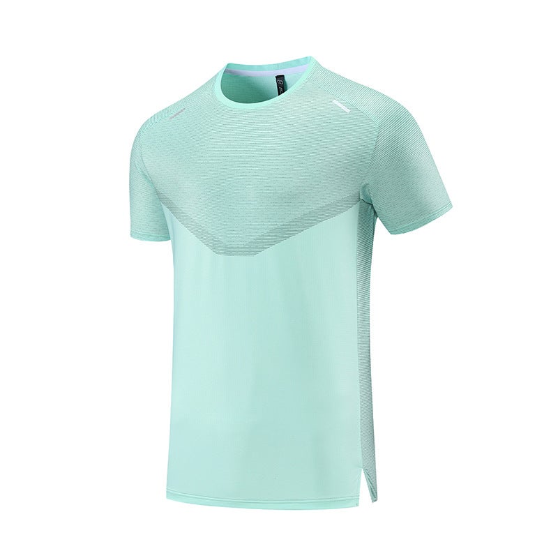 Generic Summer outdoor sports running quick-drying short sleeve mens round neck T-shirt jacket foreign trade factory wholesale a generation of hair fluorescent green - Image 1