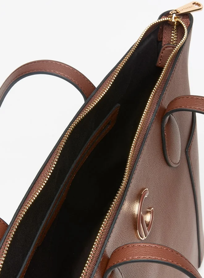 Le Confort Le Confort Solid Tote Bag with Handles and Zip Closure