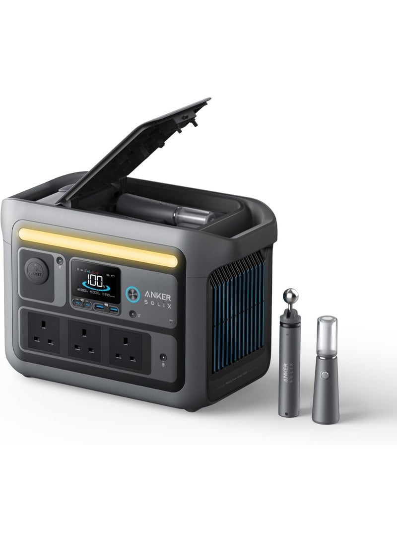 Anker SOLIX C800 Plus Portable Power Station – 1200W Output, 768Wh LiFePO4 Battery, Retractable LED Light, Smart App Control, Outdoor & Emergency Power - Image 1
