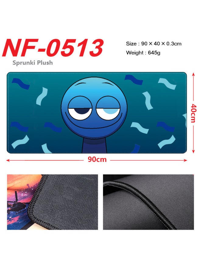 Sprunki Plush Rhythm Box Video Game Mouse Pad Lock Edge Non-slip Keyboard Pad 40 × 90cm-Colour:40x90cm-Pattern:NF-0513
