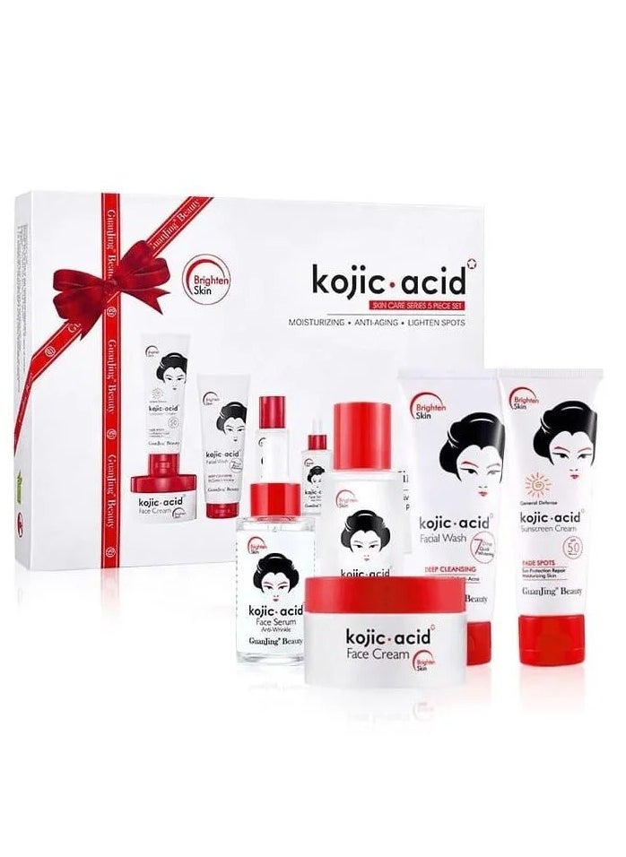 GuanJing Beauty Kojic Acid 5In1 Face Whitening Set  - Image 2
