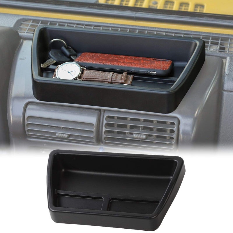 JeCar for TJ Center Console Dash Tray Dashboard Storage Box Organizer for 19972006 Jeep Wrangler TJ