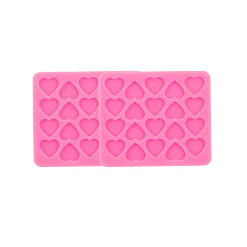 AMZTOART 2Pc Mini Studs Heart Molds for DIY Resin With Epoxy Crafts, Crafting Fondant Sugarcraft Chocolate Silicone Mold For Cake - Image 3