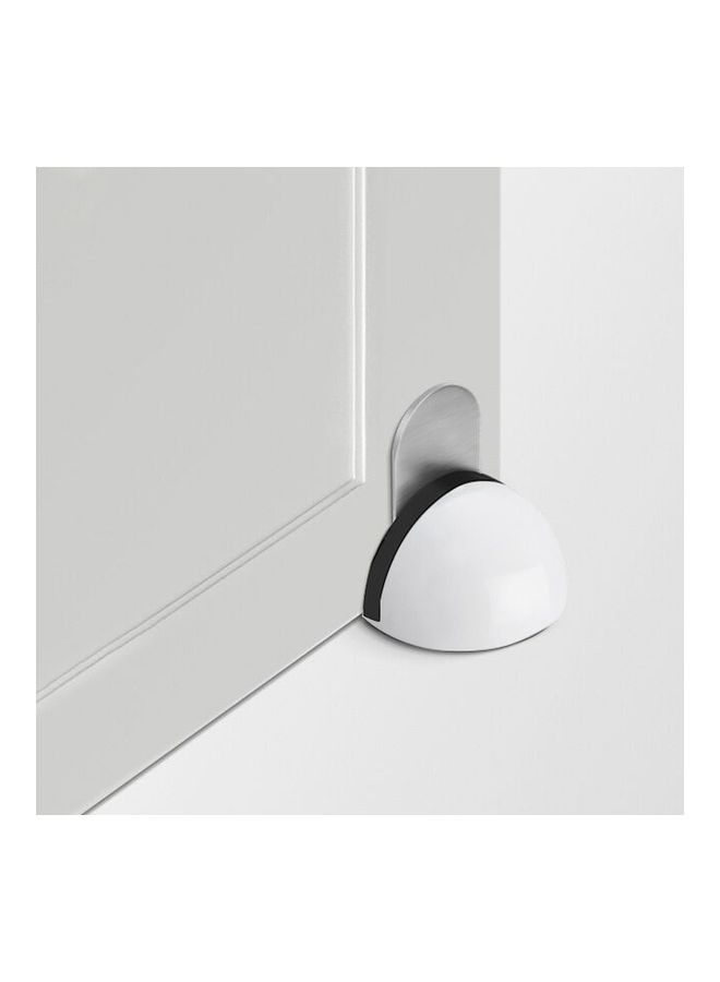 NIBEMINENT Rubber Magnetic Door Stopper White/Black