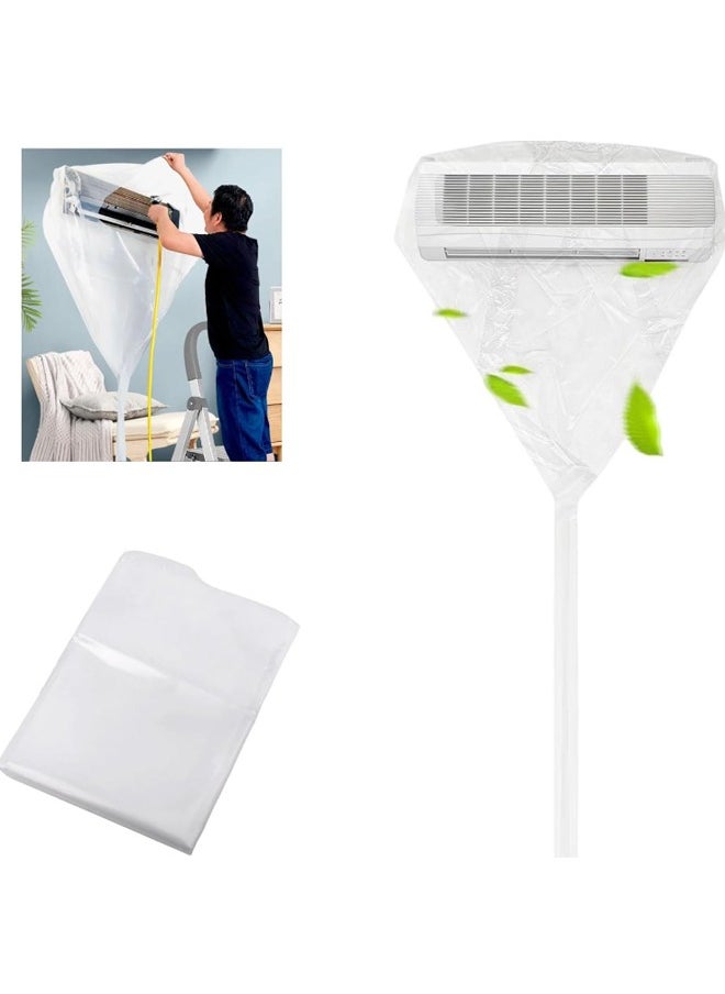 EHOME Universal AC Waterproof Cleaning Cover Dust Washing Clean Protector Bib Bag Wall Mounted Air Conditioner Wash Hood Adjustable & Fits Any Size Split Air Conditioning System Cleaning Tools  - Image 1