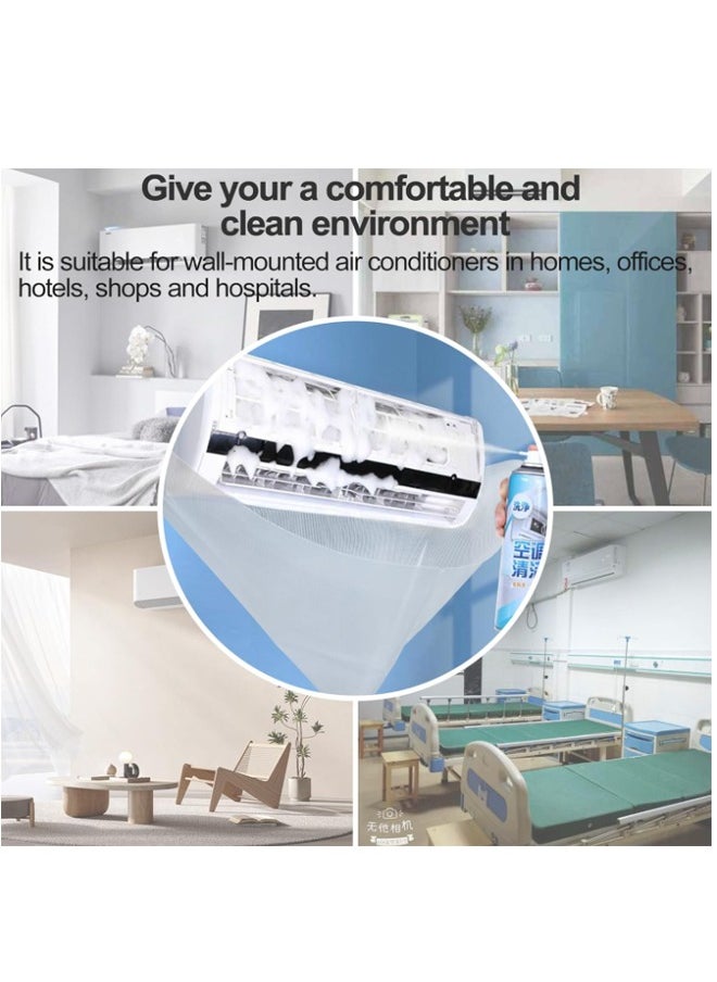 EHOME Universal AC Waterproof Cleaning Cover Dust Washing Clean Protector Bib Bag Wall Mounted Air Conditioner Wash Hood Adjustable & Fits Any Size Split Air Conditioning System Cleaning Tools  - Image 3