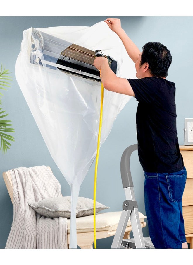 EHOME Universal AC Waterproof Cleaning Cover Dust Washing Clean Protector Bib Bag Wall Mounted Air Conditioner Wash Hood Adjustable & Fits Any Size Split Air Conditioning System Cleaning Tools  - Image 4