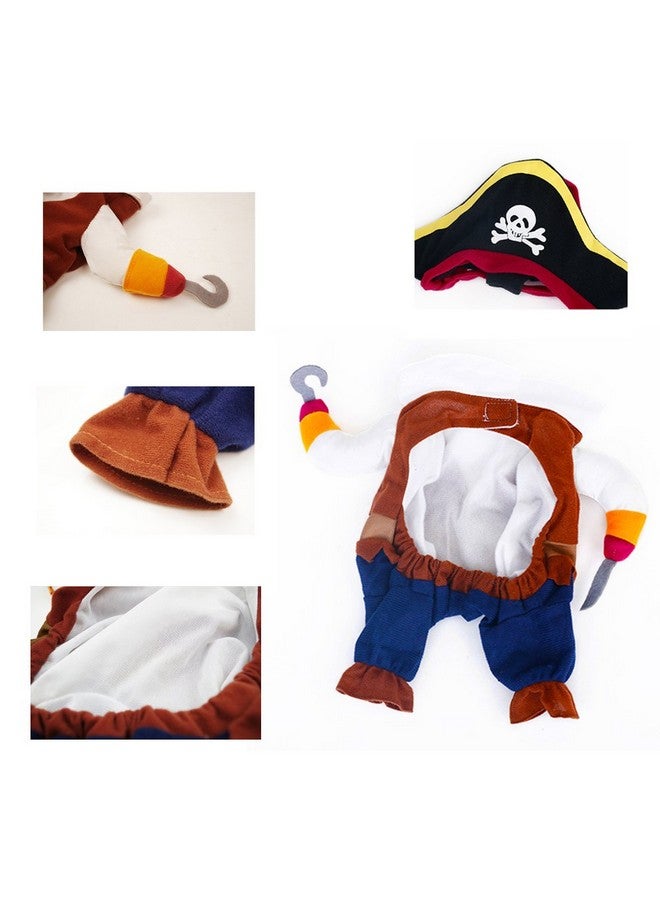Mikayoo Pet Costume Fashion Pirates of The Caribbean Style Clothes Halloween Suit with a Hat Costume Apparel for Dog (M) - Image 3