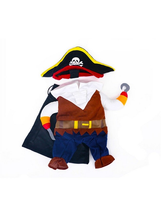Mikayoo Pet Costume Fashion Pirates of The Caribbean Style Clothes Halloween Suit with a Hat Costume Apparel for Dog (M) - Image 2