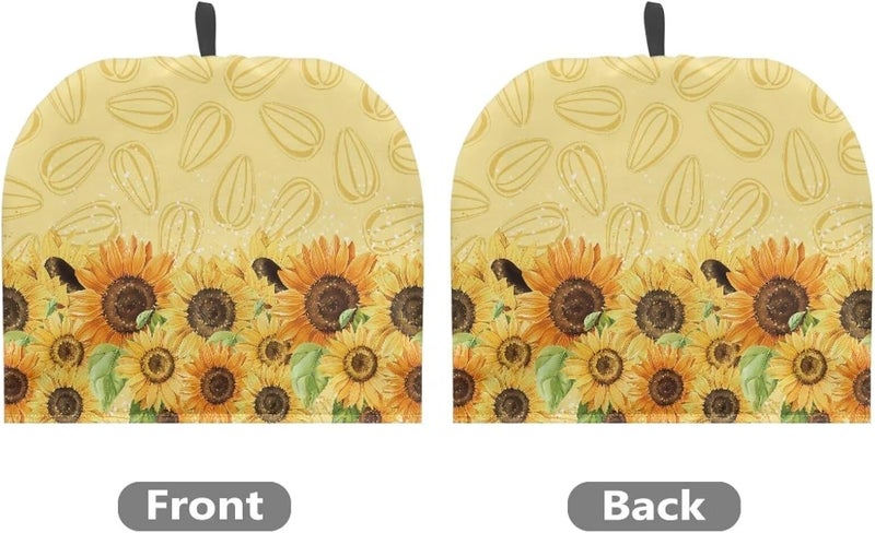 Tea Cozy for Teapot Tea Pot Cover for Keeping Sunflower Teapot with Tea Warmer Tea Pot Cover for Keeping Warm Tea Cosy for Teapot Yellow Tea Cup Insulation Pad Tea Warmers for Teapot - Image 2