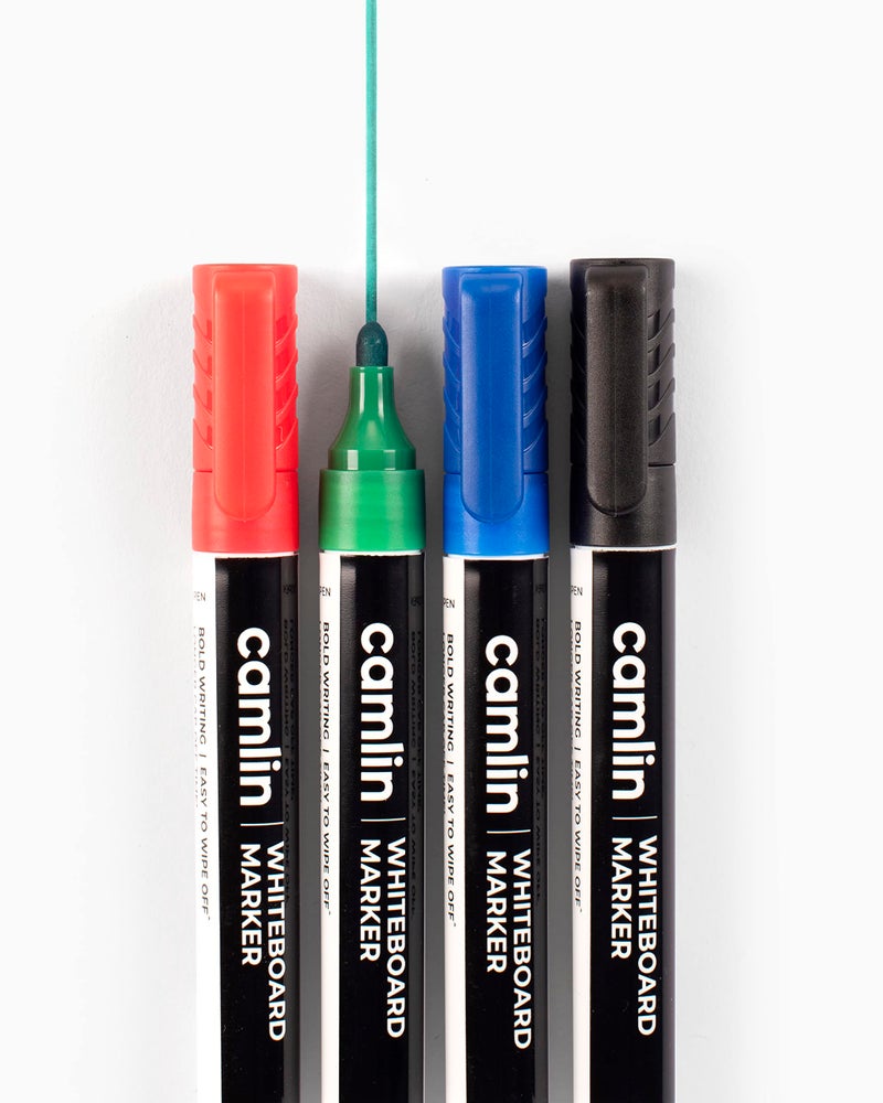 Camlin Pb White Board Marker - Pack of 4 Assorted Colors (Black, Blue, Red, Green) - Image 4