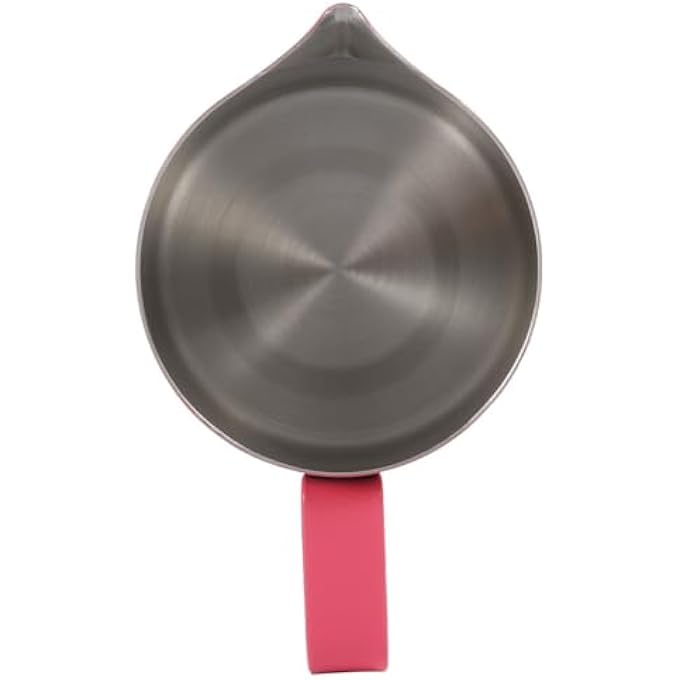 zoohot Milk Pitcher 142Oz420Ml Espresso Steaming Pitcher Stainless Steel Milk Frother Jug For Latte Art Red - Image 4